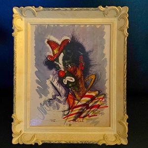 VINTAGE 1960s Clown Art